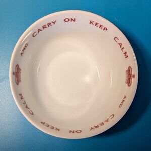 Keep Calm And Carry On Cereal/Soup Porcelain Bowl by Creative Tops Ltd.